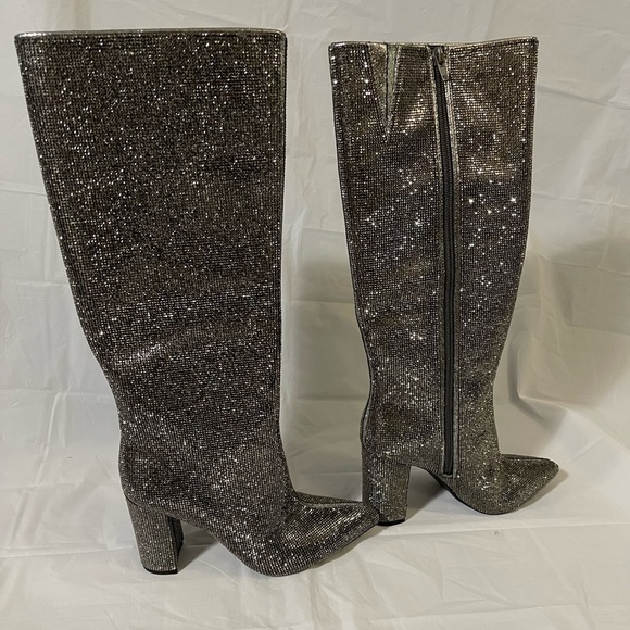 Inc international concepts women’s pewter crystal boots size 7 - Picture 1 of 10